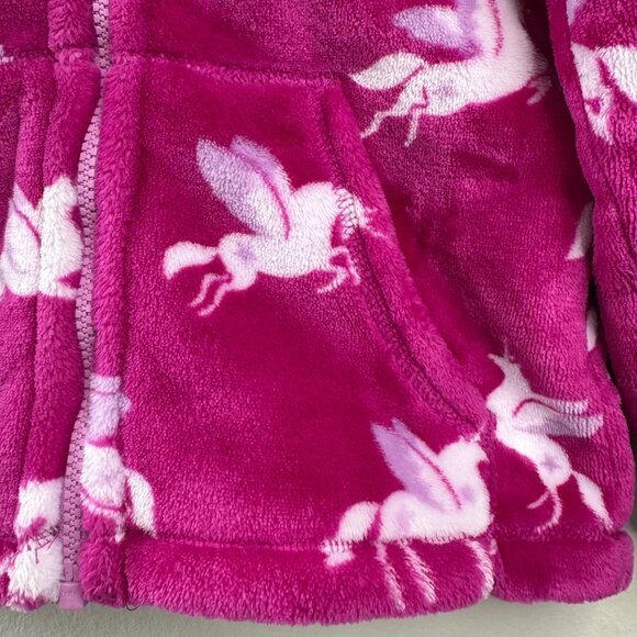 HATLEY Unicorn Fleece Jacket Girls 4T 4 Pink Soft Full Zip-Up Toddler Jacket EUC - Picture 5 of 9